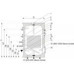 Concept H1WT SGW(S) 700 indirekt tároló 700 literes, 1 hőcserélős - elektromos fűtőbetét opció - álló kivitel